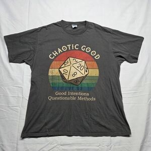 Dungeons And Dragons Chaotic Good Graphic T-Shirt D20 Sided Die Nerd
